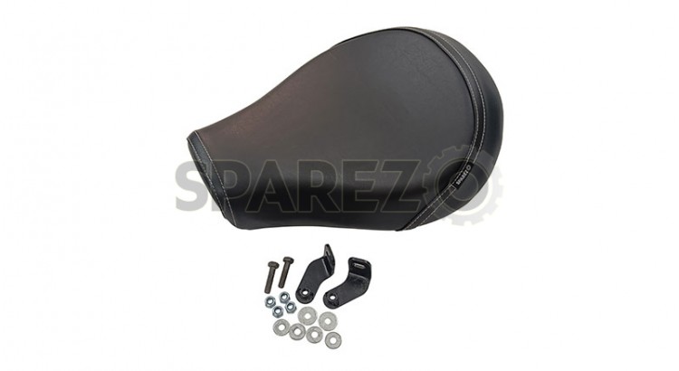 Royal Enfield Classic 350 500 Leatherite Front Low Rider Seat Black - SPAREZO